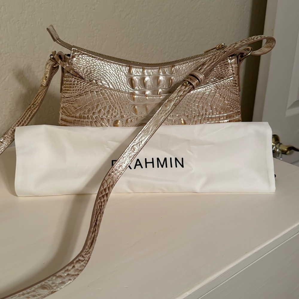 Cream Brahmin Cross Body.